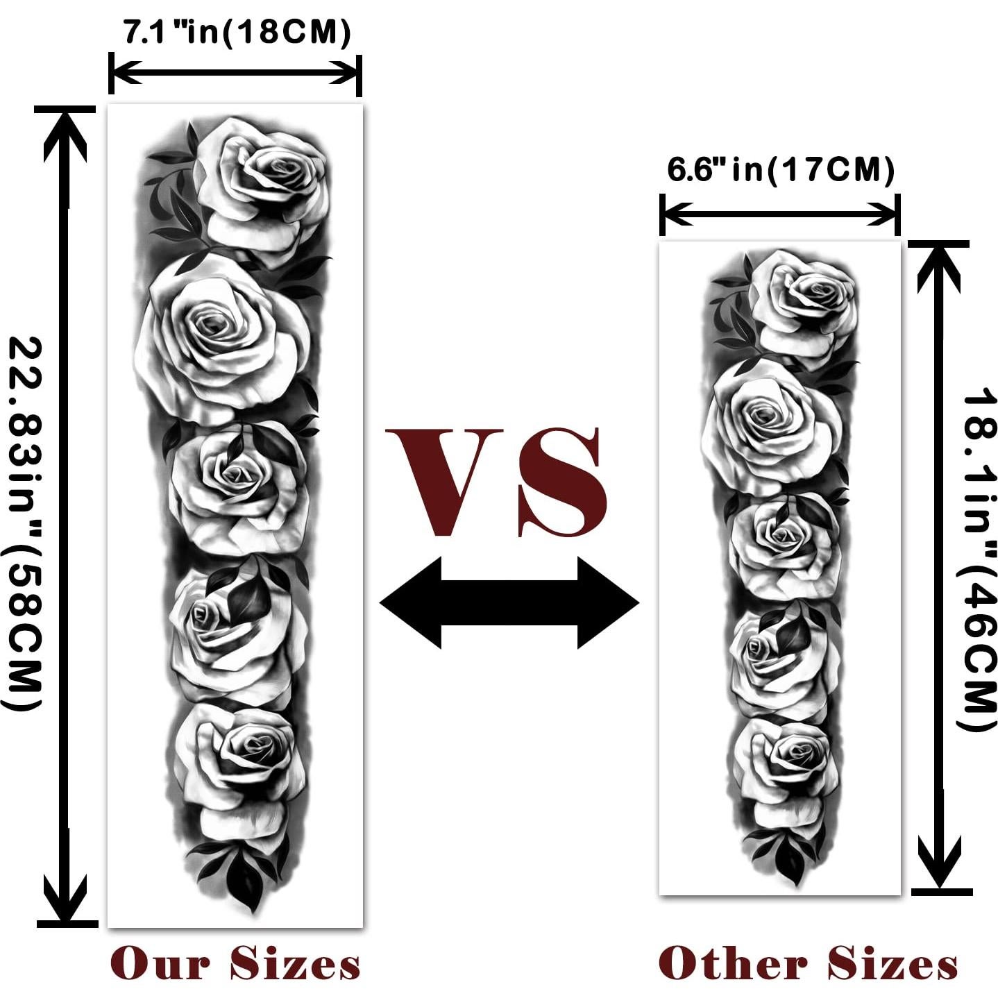 Tatuajes Temporales Extra Grandes Yazhiji - 18 Hojas 58x18cm