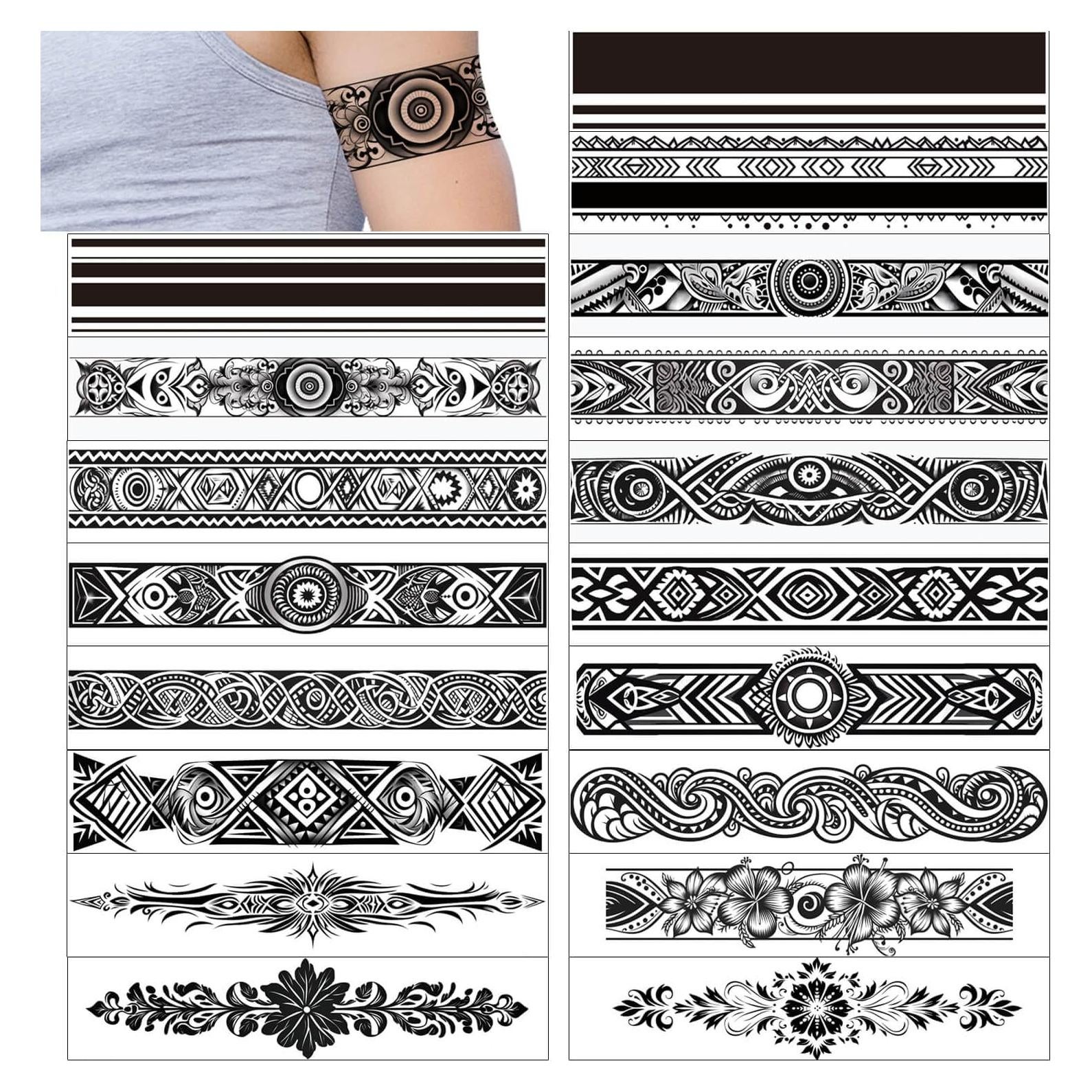 Tatuajes Temporales de Banda GLARYYEARS - Paquete de 18 Realistas