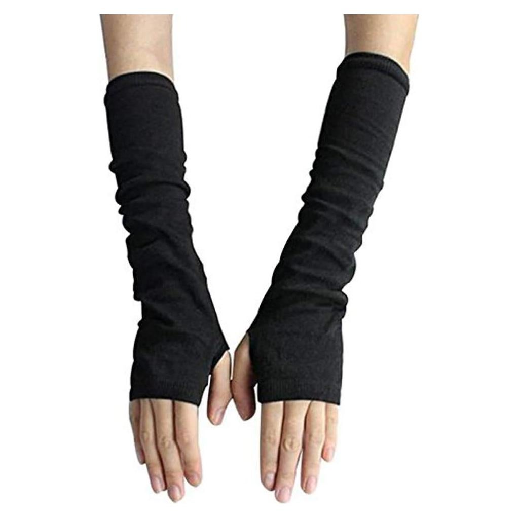 Mangas Térmicas Sin Dedos Elásticas para Damas - Negro