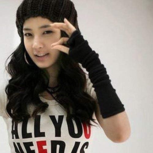 Mangas Térmicas Sin Dedos Elásticas para Damas - Negro