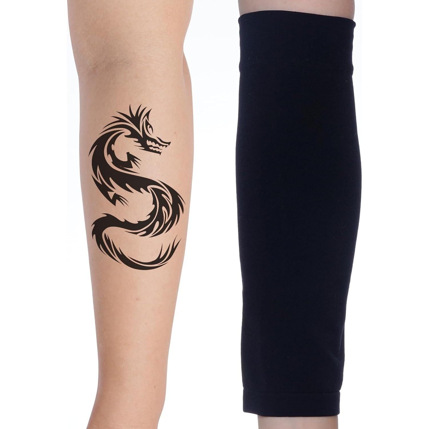 HOVEOX 3 Pares Mangas Cubiertas de Tatuaje Negro 25.9 cm