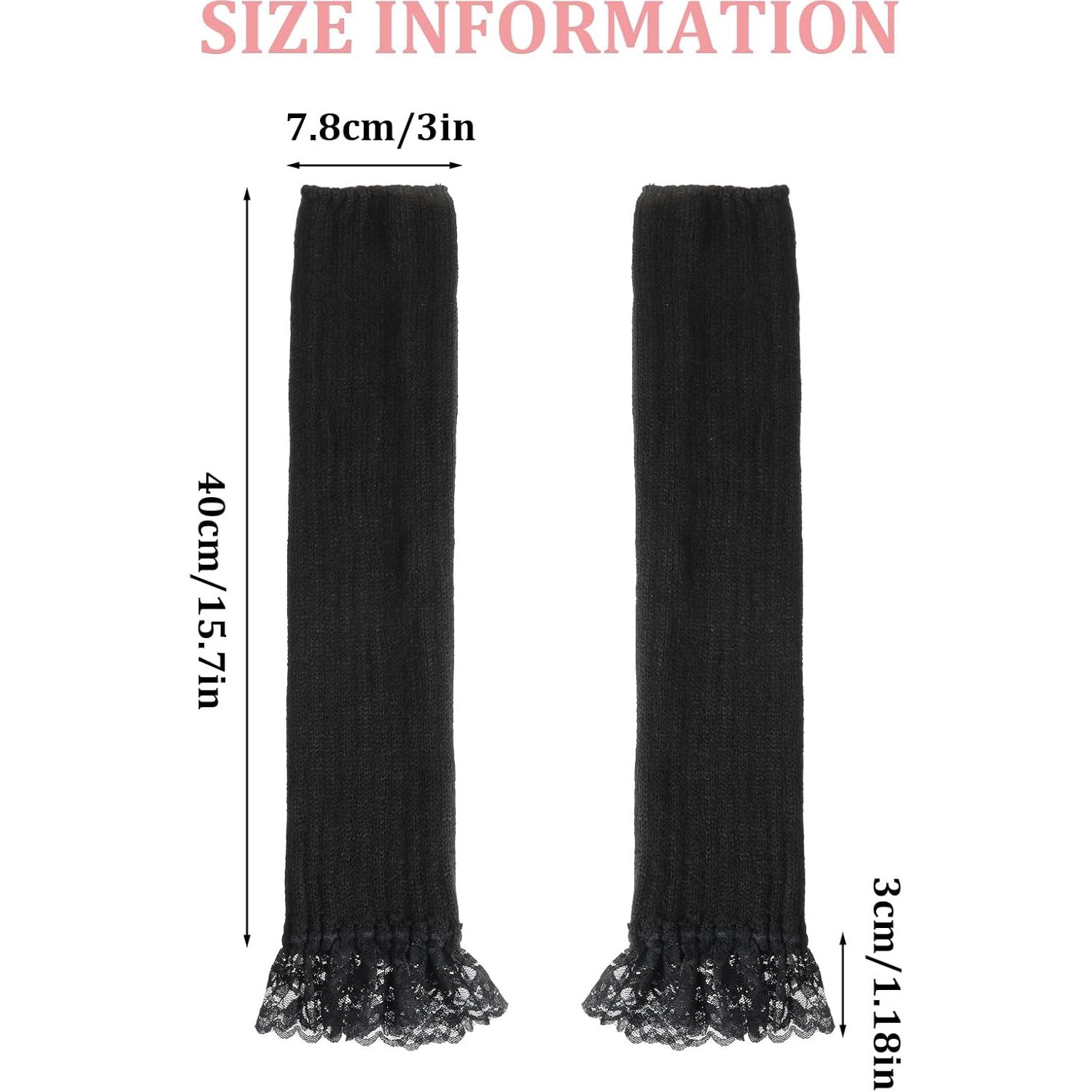 Calentadores de brazos sin dedos Abeillo en encaje blanco