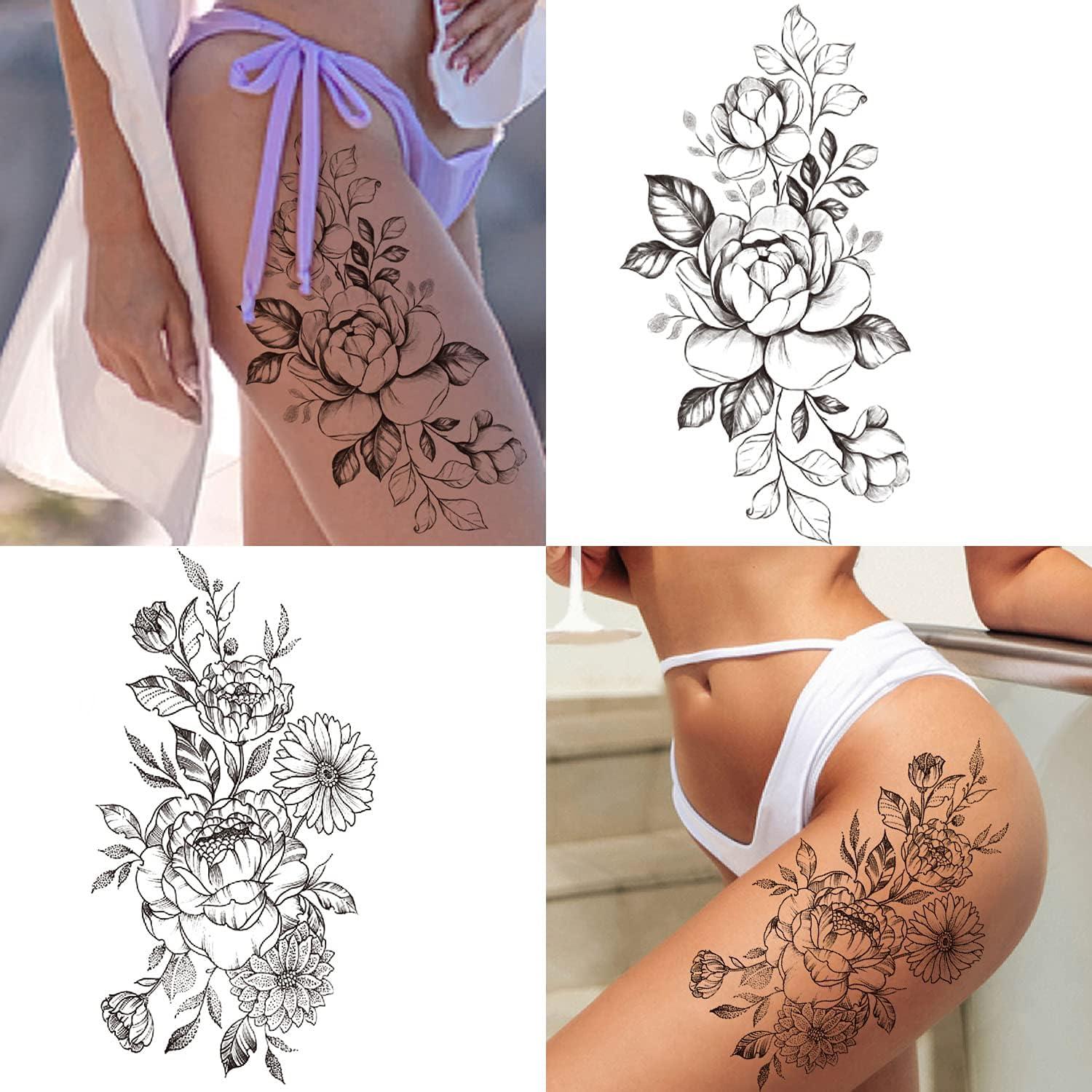 Tatuajes Temporales Cerlaza para Mujeres - 8 Hojas Realistas