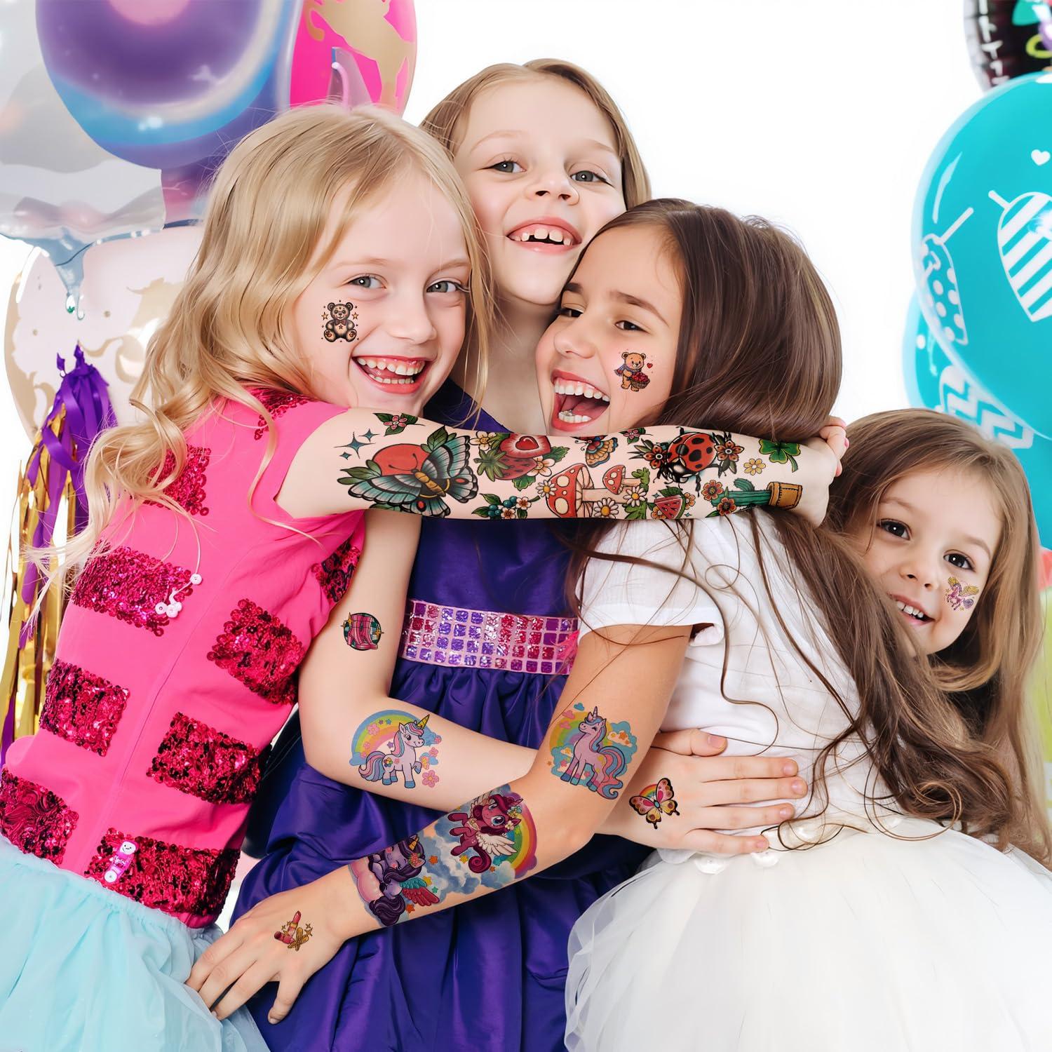 52 Tatuajes Temporales para Niños Gabizafia - Sirena, Dinosaurio