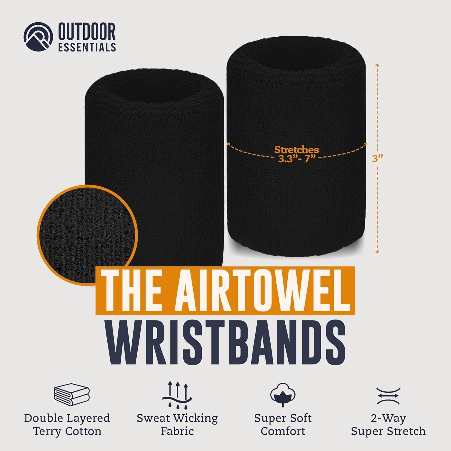 Muñequera de Sudor OutdoorEssentials - Paquete de 3 Unidades