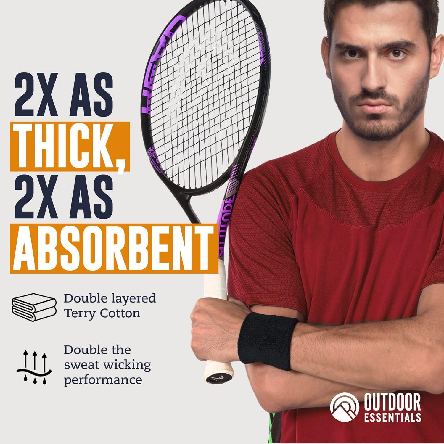 Muñequera de Sudor OutdoorEssentials - Paquete de 3 Unidades