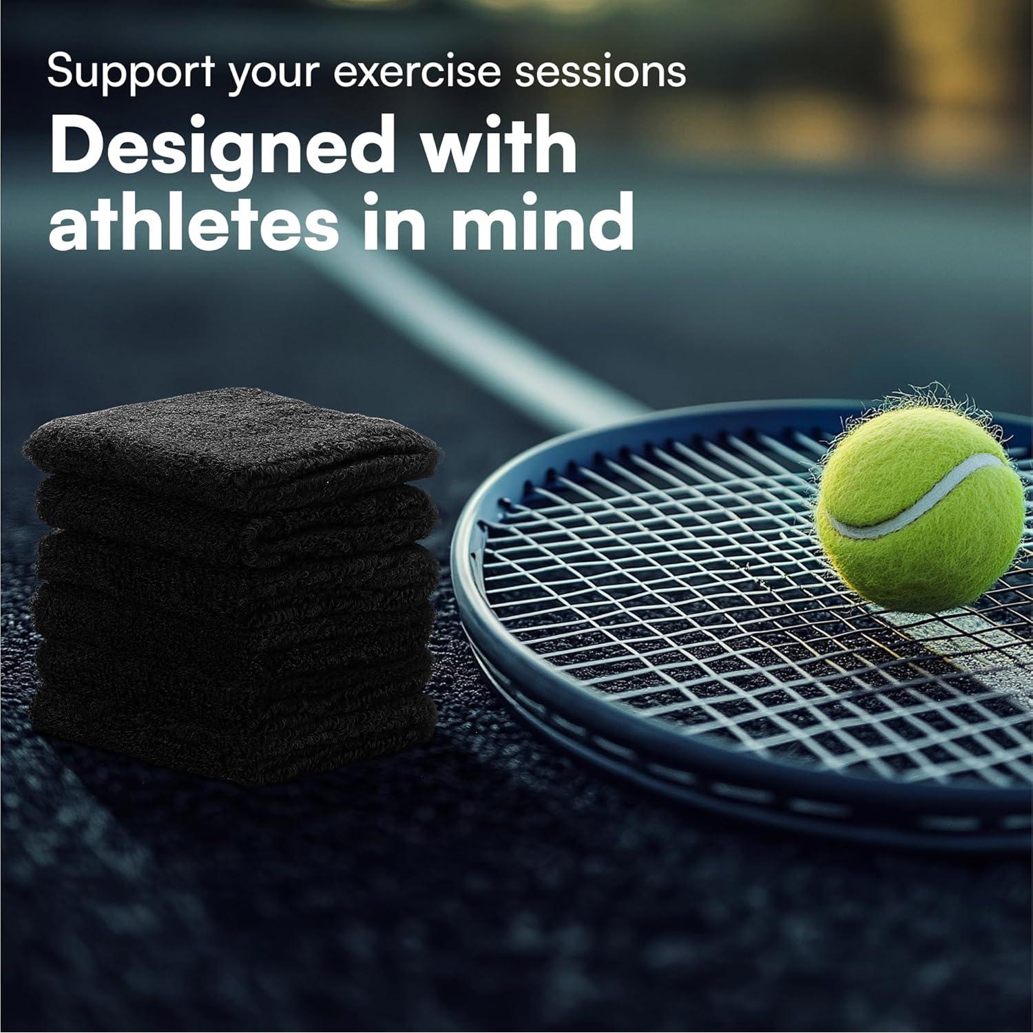 Muñequera de Sudor H&S, 6 Pcs, Talla Única, Absorbente