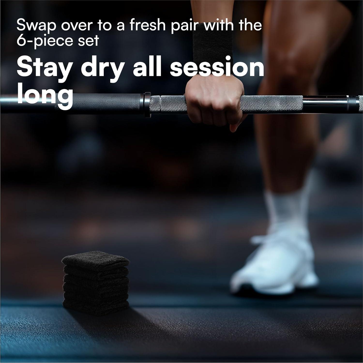 Muñequera de Sudor H&S, 6 Pcs, Talla Única, Absorbente