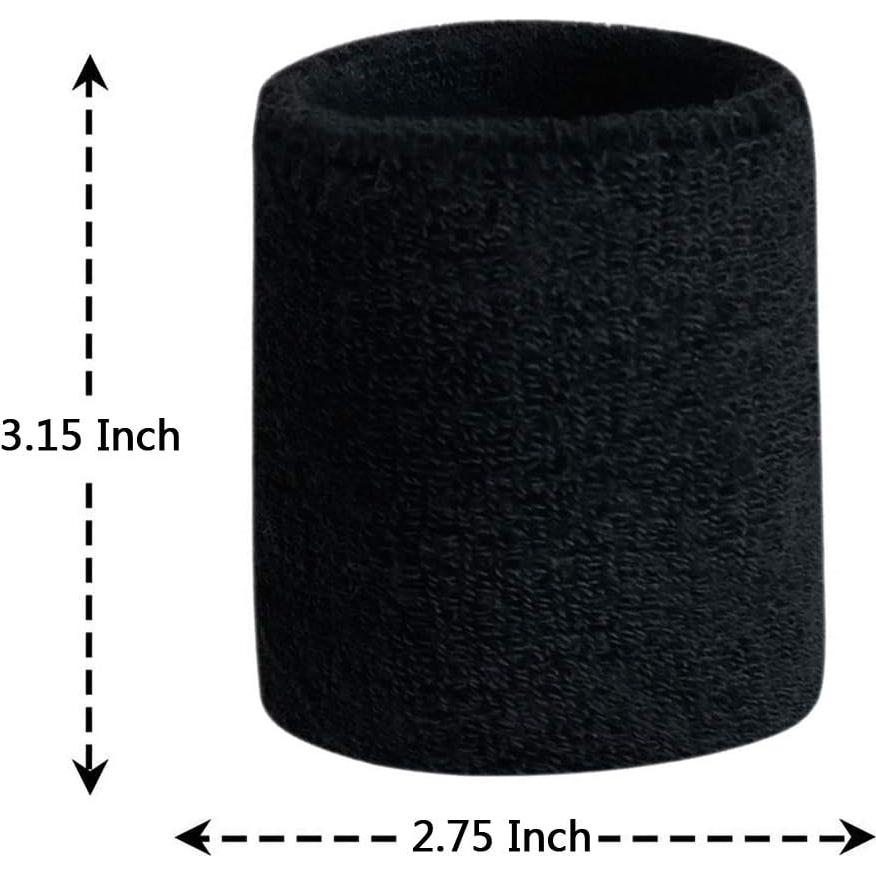 Brazaletes de Muñeca Oureamod - Tela Rizo Absorbente - Paquete de 3