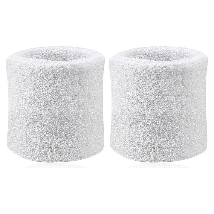 Paquete de 2 muñequeras blancas Galyacht para deportes