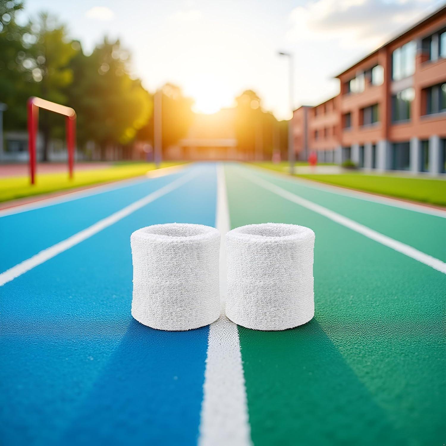 Paquete de 2 muñequeras blancas Galyacht para deportes