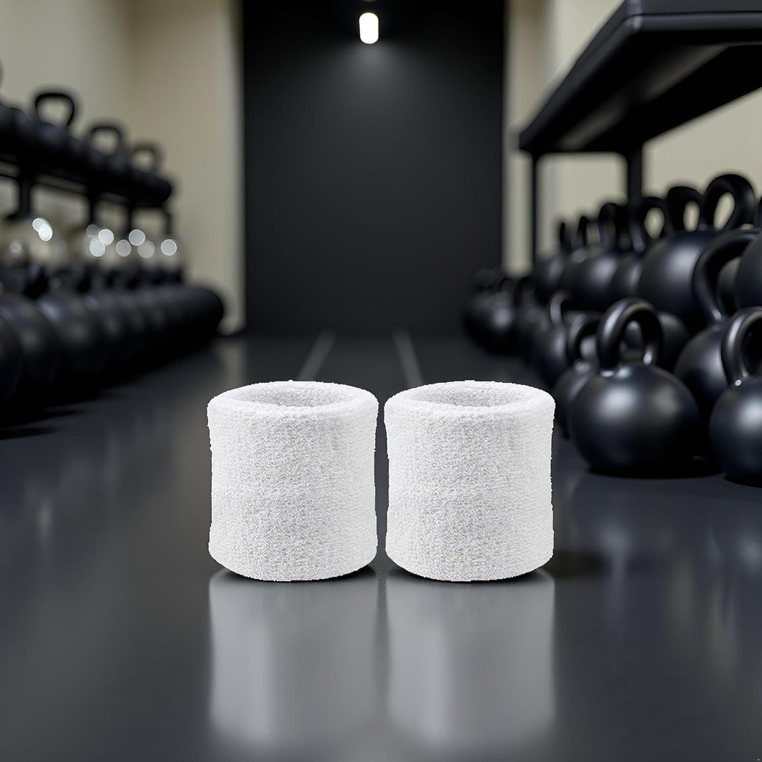 Paquete de 2 muñequeras blancas Galyacht para deportes