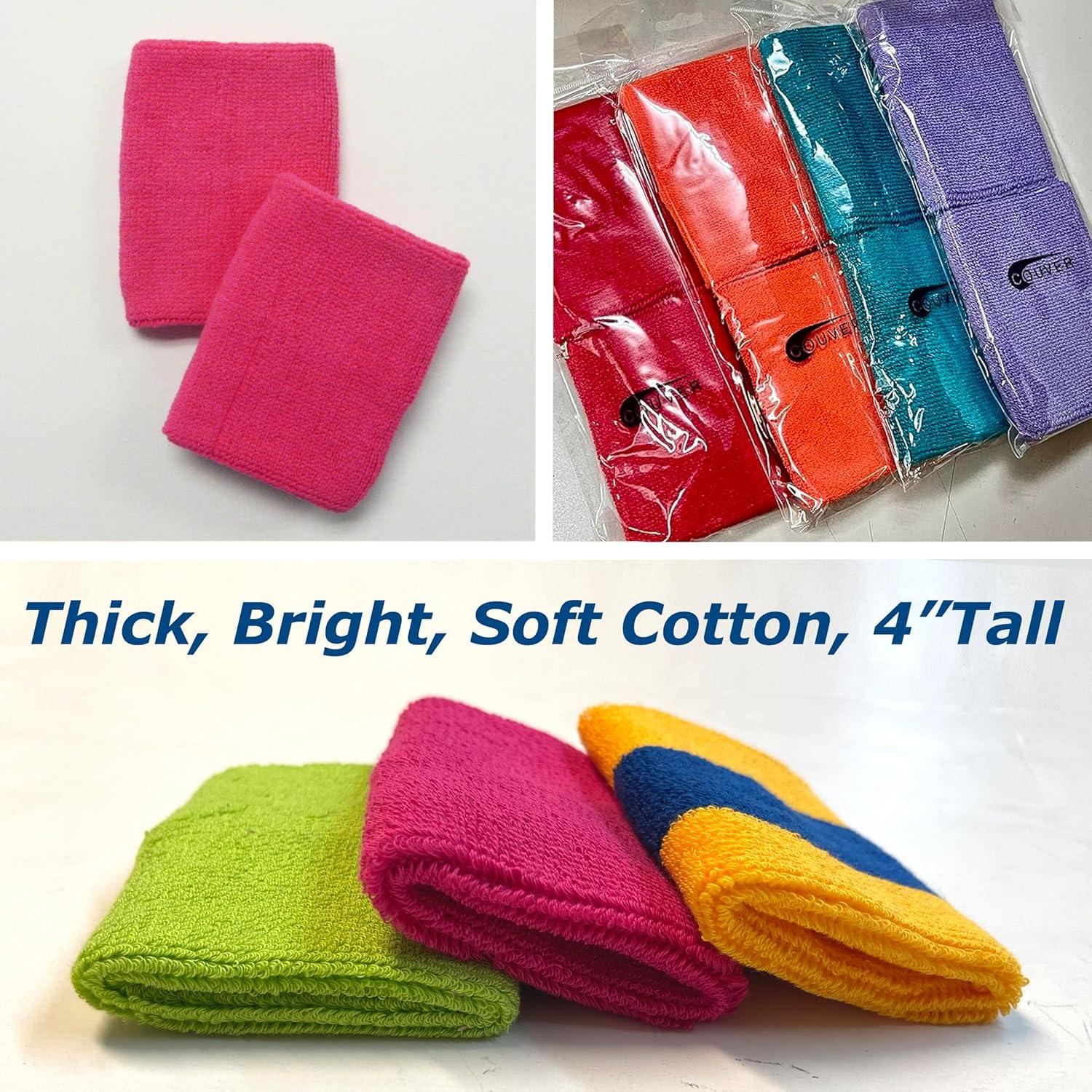 Muñequera Deportiva Couver WB104-MIX Algodón 8x10 cm 1 Par