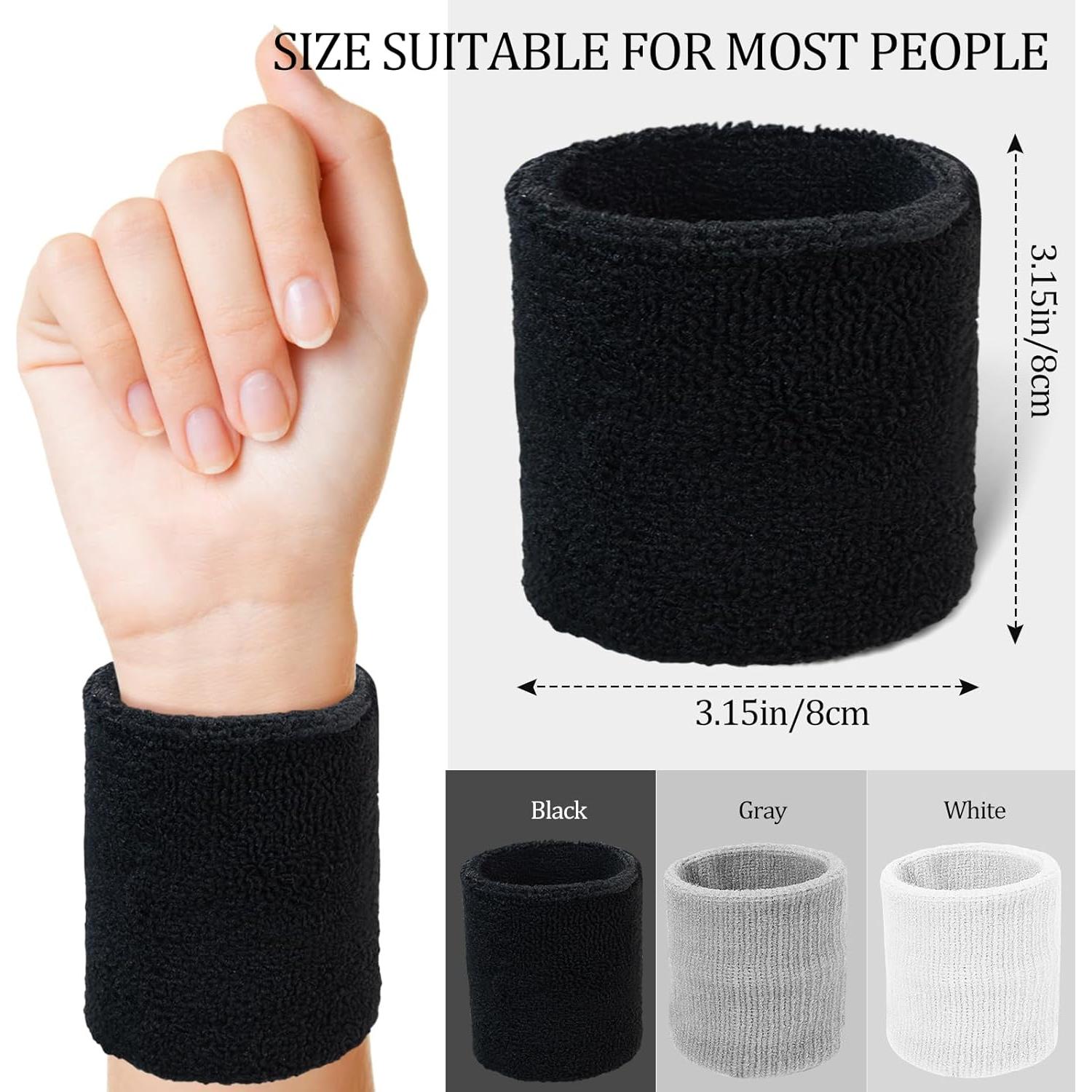 Muñequera Absorbente QVYQVY - Paquete de 6 Unisex para Deportes