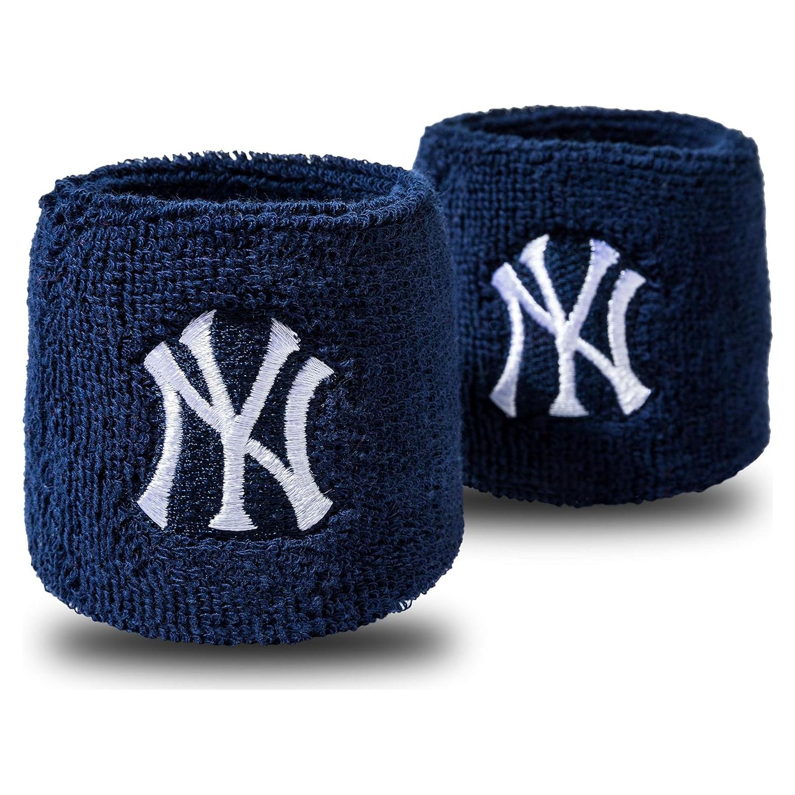 Muñequera de Sudor Franklin Sports New York Yankees - Paquete de 2