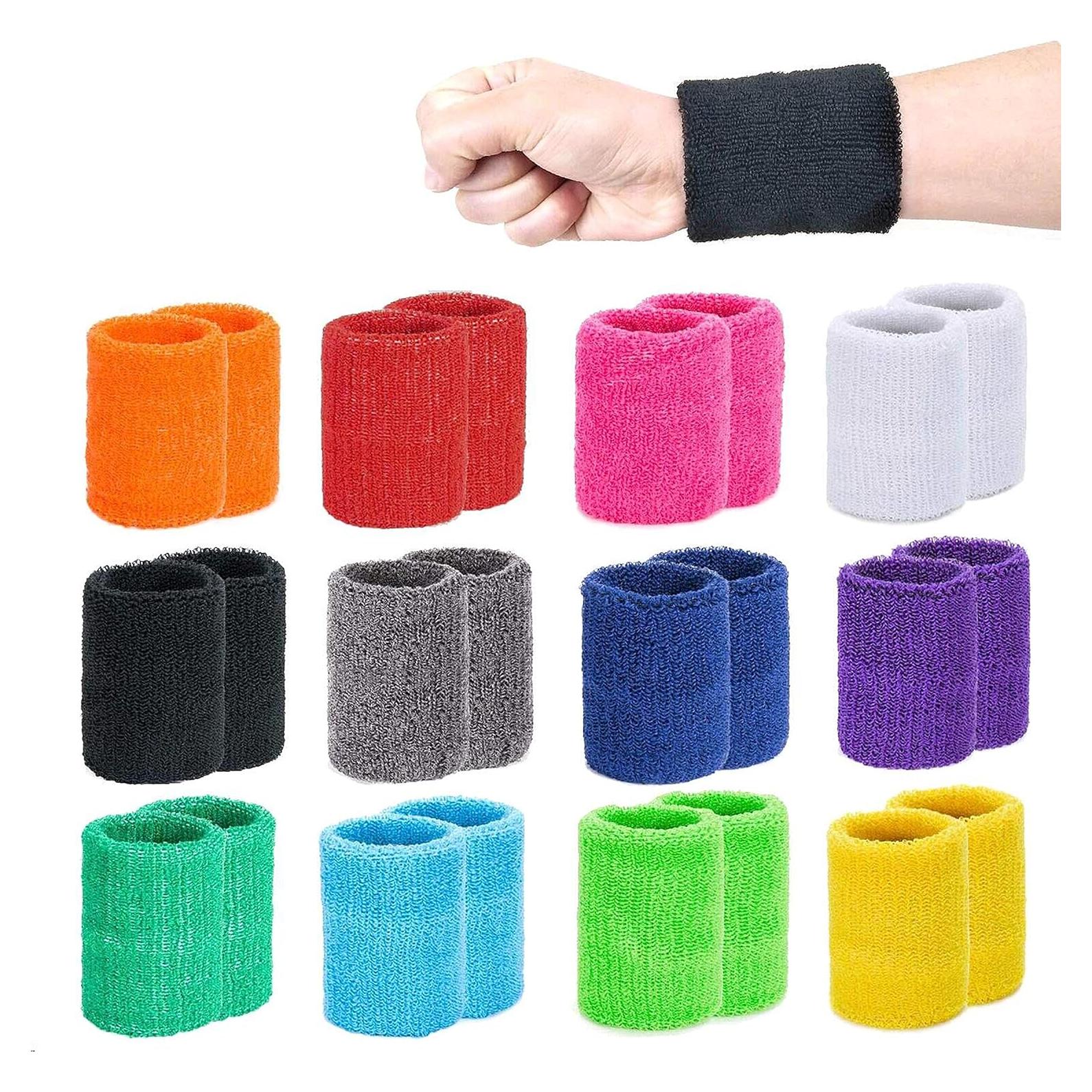 Conjunto 24 Muñequera Deportiva INHEMi Algodón Absorbente