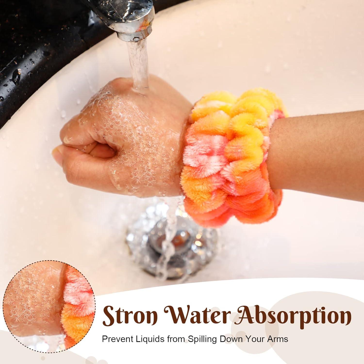 8 Bandas de Muñeca Spa Janinka Franela Multicolor Ajustables