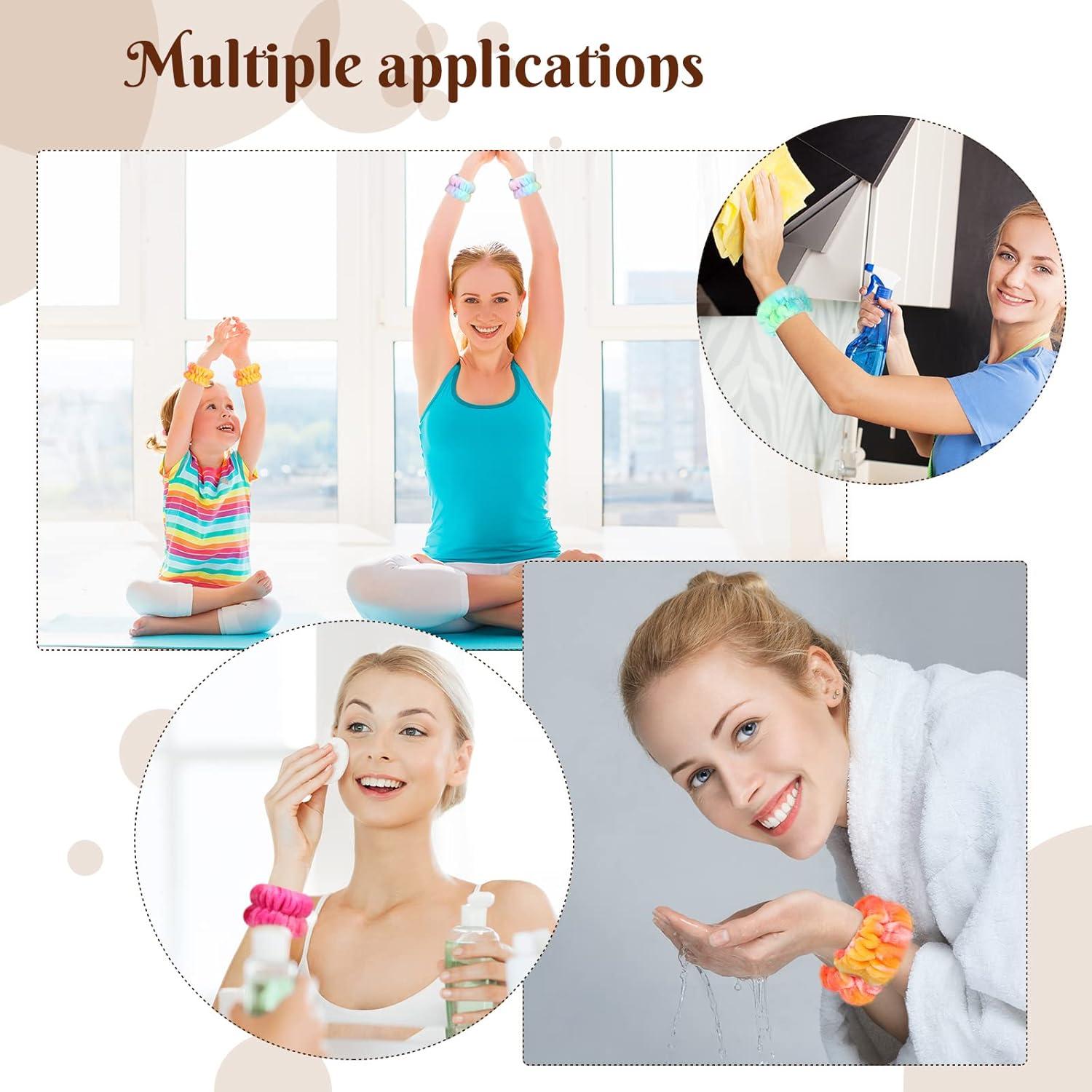 8 Bandas de Muñeca Spa Janinka Franela Multicolor Ajustables