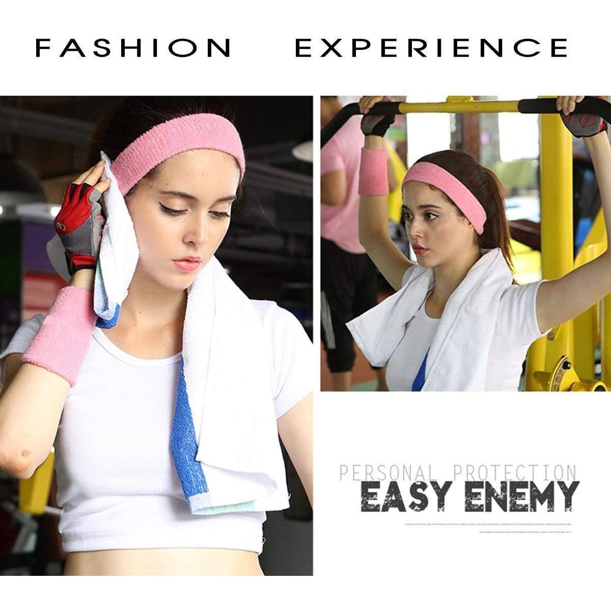 8 Pares de Muñequera Deportiva Absorbente de Sudor Payanwin