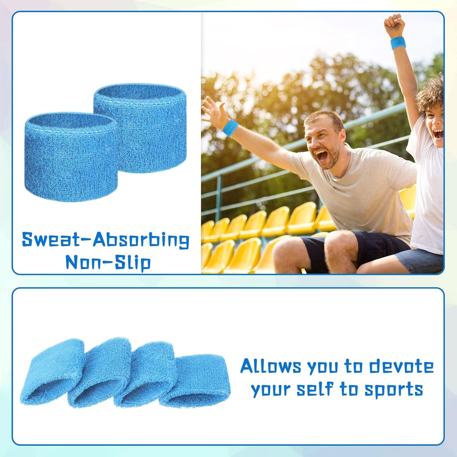 Muñequera de Toalla Leyndo 72 Pcs Algodón Azul Real