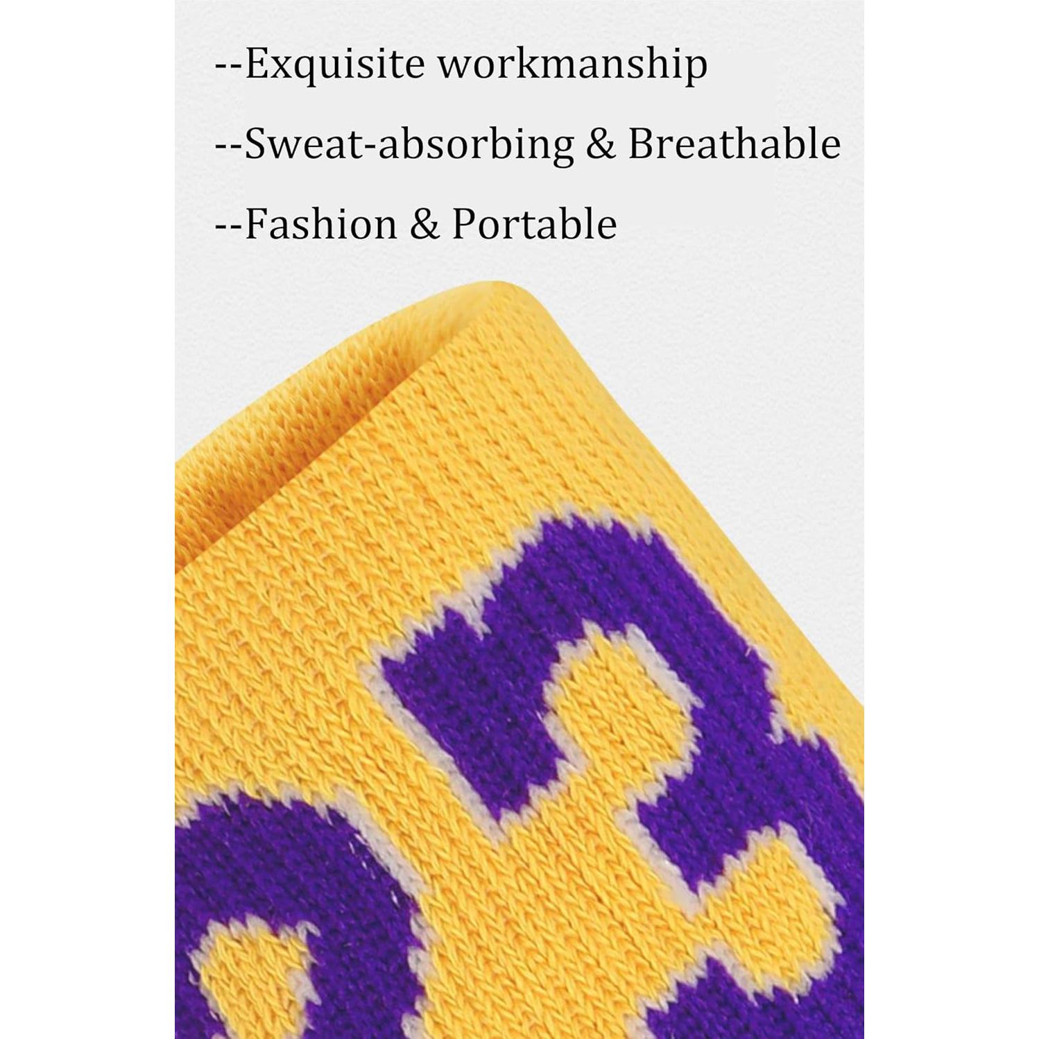 Muñequera de Baloncesto XXPUHFT Amarilla - Bandas de Sudor