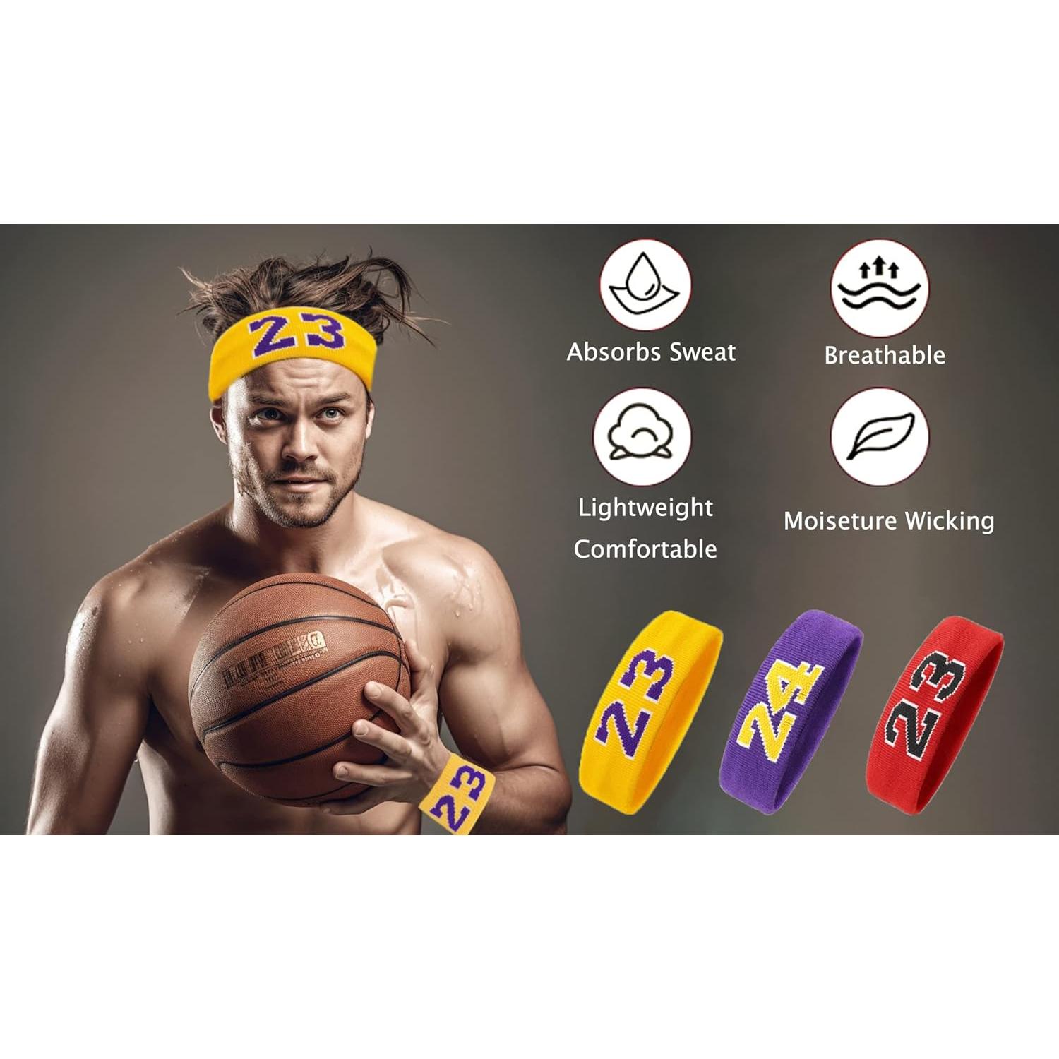 Muñequera de Baloncesto XXPUHFT Amarilla - Bandas de Sudor