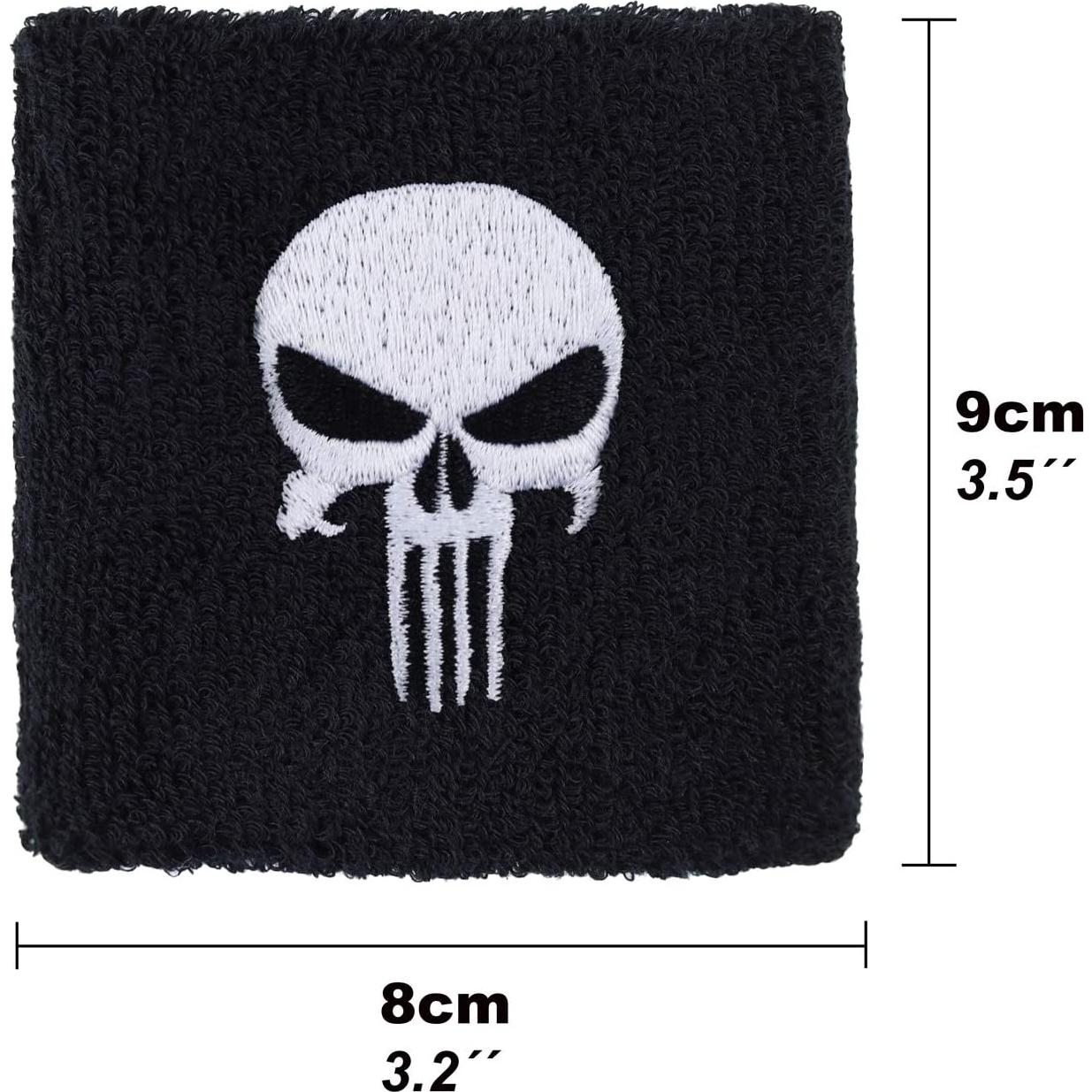 Banda de Sudor Unisex Punisher - EXPRESS-STICKEREI 8x8cm
