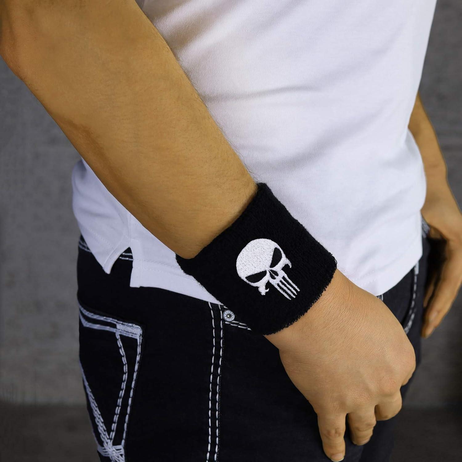 Banda de Sudor Unisex Punisher - EXPRESS-STICKEREI 8x8cm