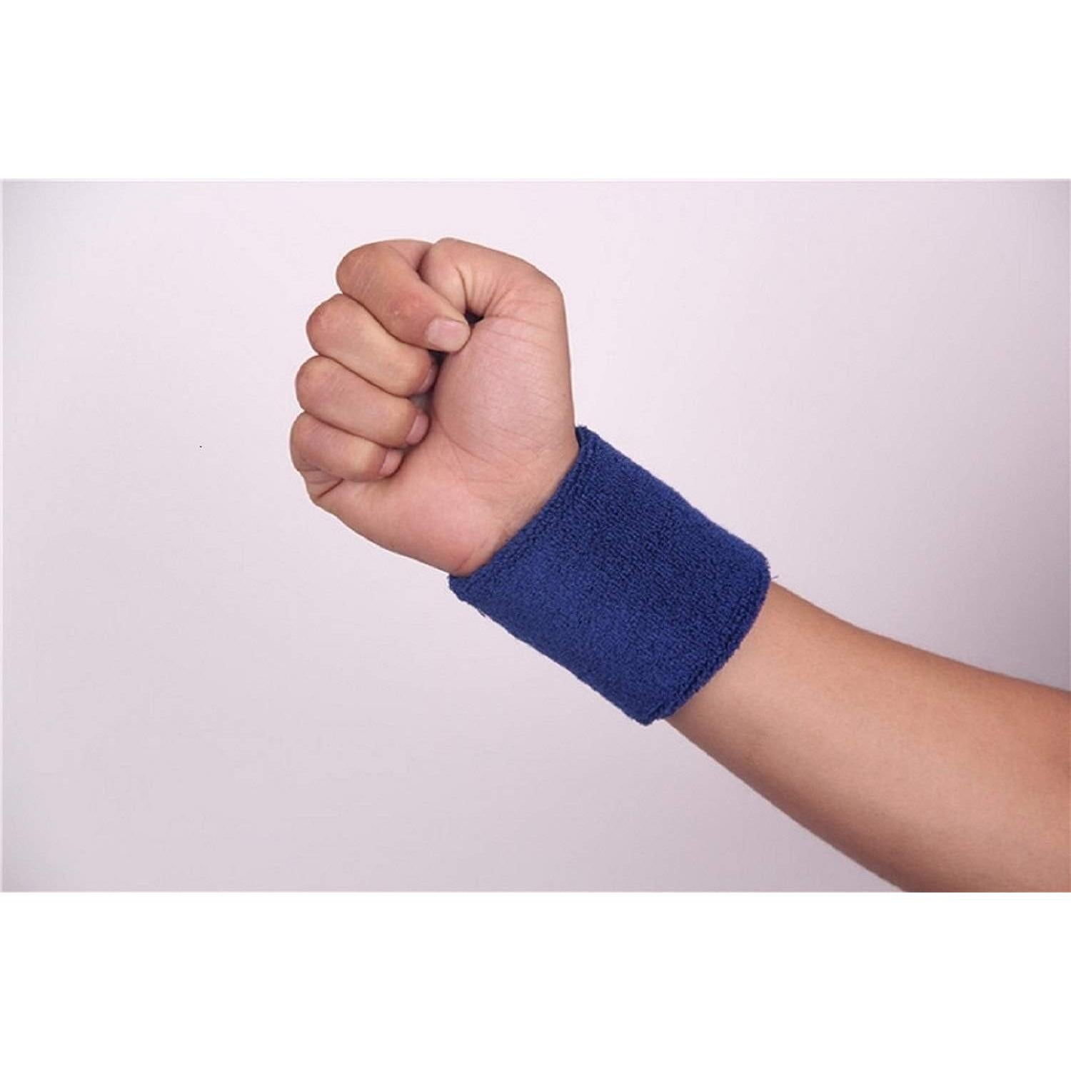 Muñequera Deportiva OLIREXD 12 Pares Algodón Absorbente