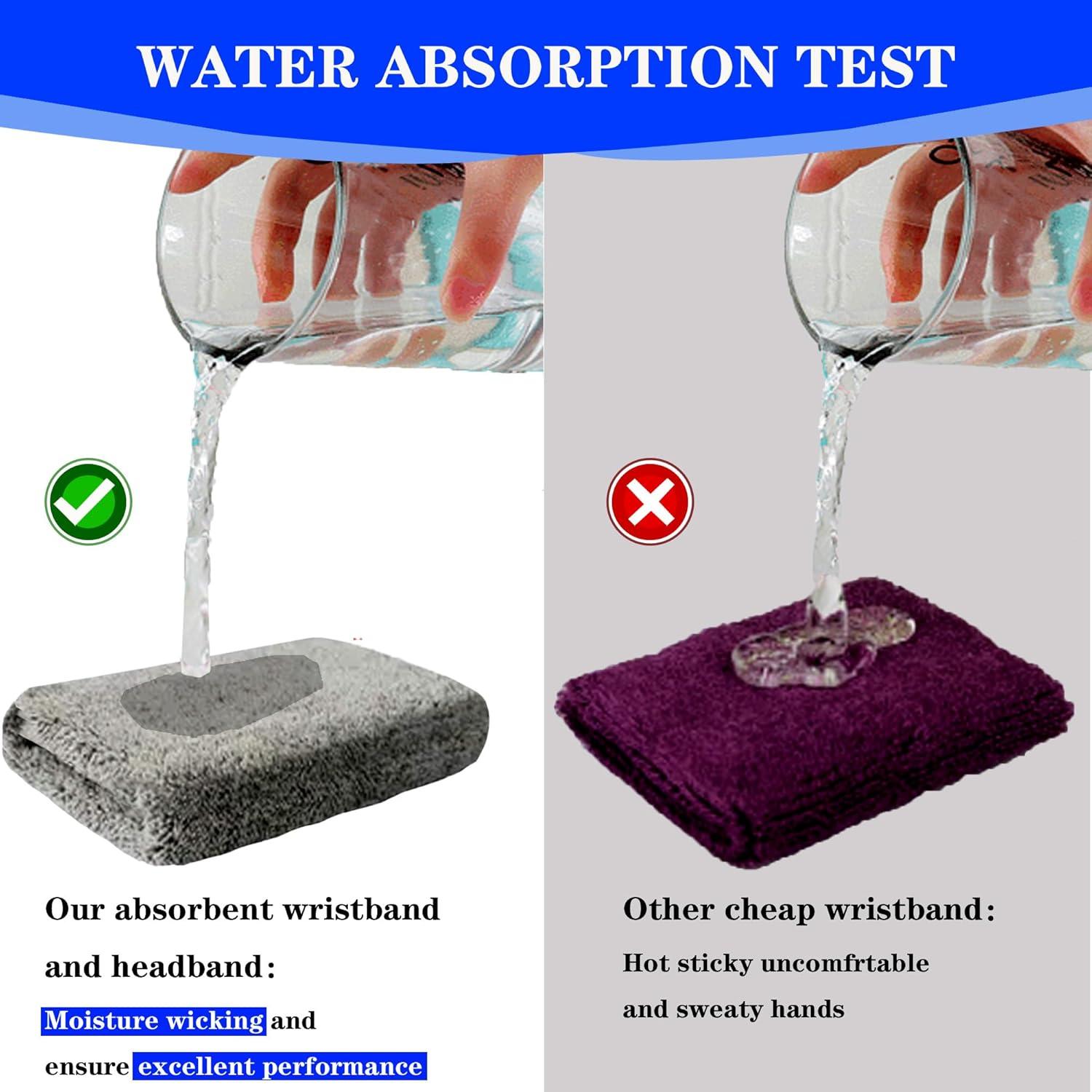 Juego de 6 Bandas para Sudor IMAGERIO - 4 Muñequera y 2 Diademas