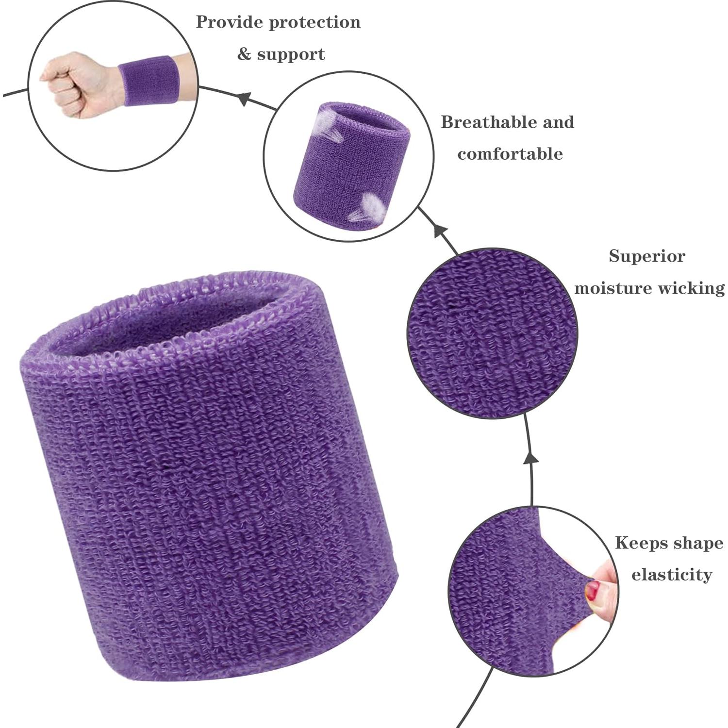 Juego de 6 Bandas para Sudor IMAGERIO - 4 Muñequera y 2 Diademas