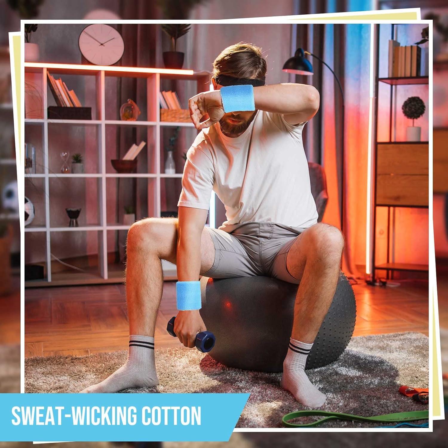 Muñequera de Algodón Sosation 100 Piezas Deportivas Unisex