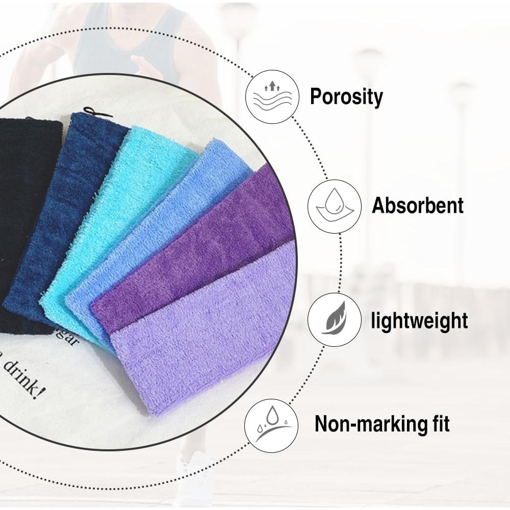 Juego de 90 bandas de sudor Ukontagood - 30 bandas cabeza y 60 muñeca