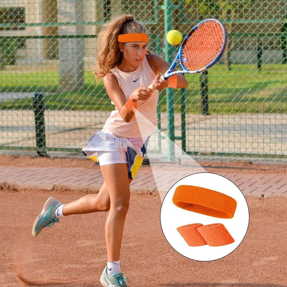 Juego de 90 bandas de sudor Ukontagood - 30 bandas cabeza y 60 muñeca