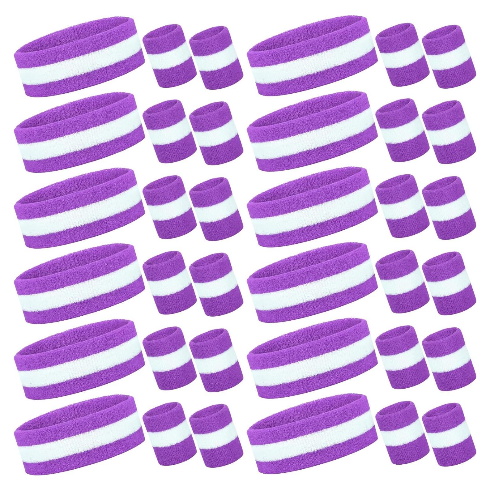 Conjunto de Muñequera y Diadema Eurzom 36 Pcs Neón