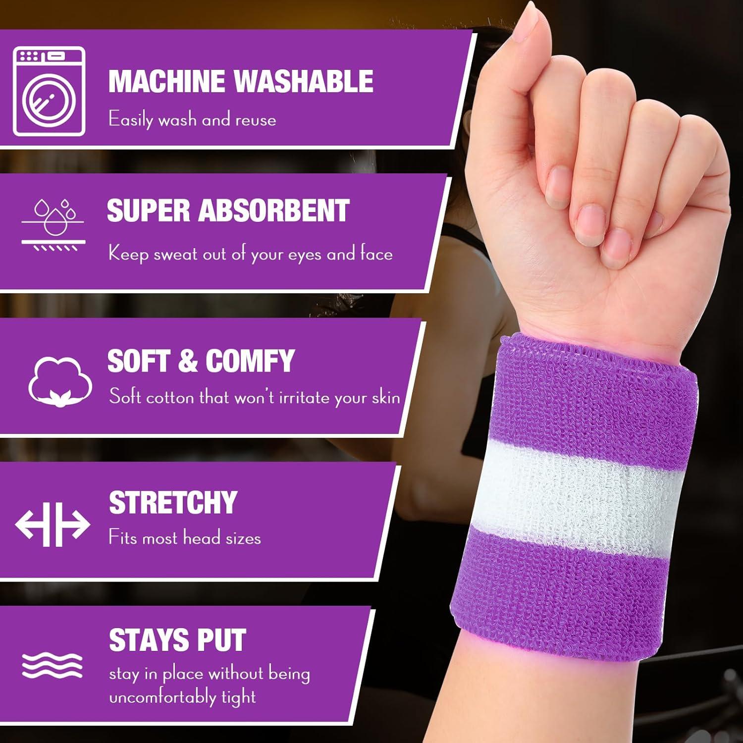 Conjunto de Muñequera y Diadema Eurzom 36 Pcs Neón