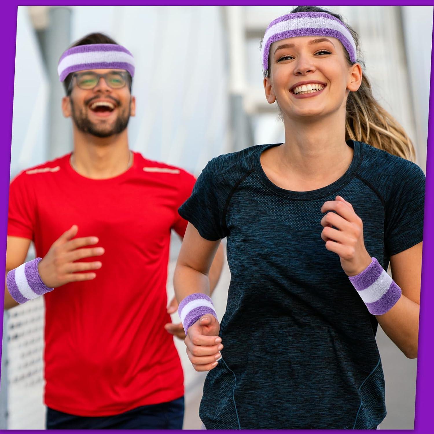 Conjunto de Muñequera y Diadema Eurzom 36 Pcs Neón