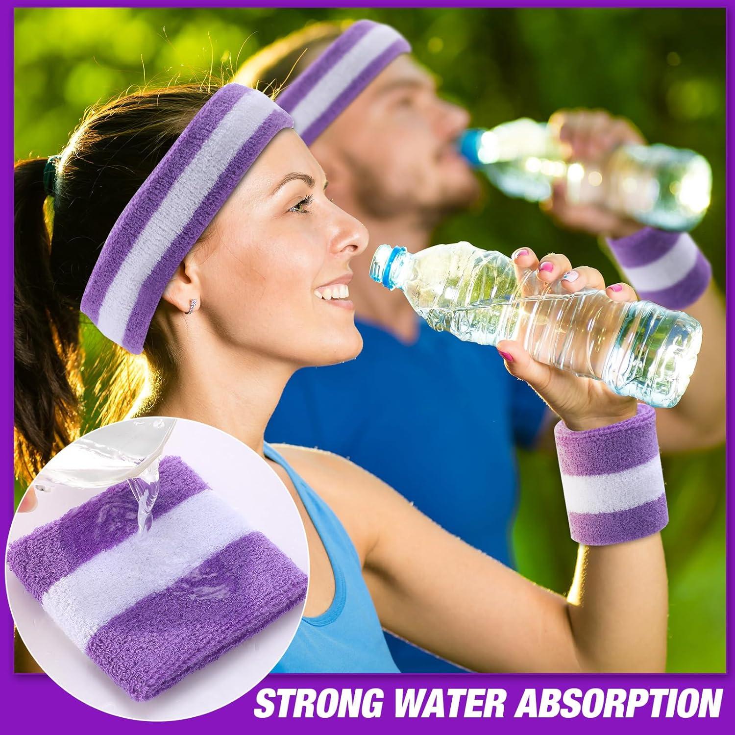 Conjunto de Muñequera y Diadema Eurzom 36 Pcs Neón