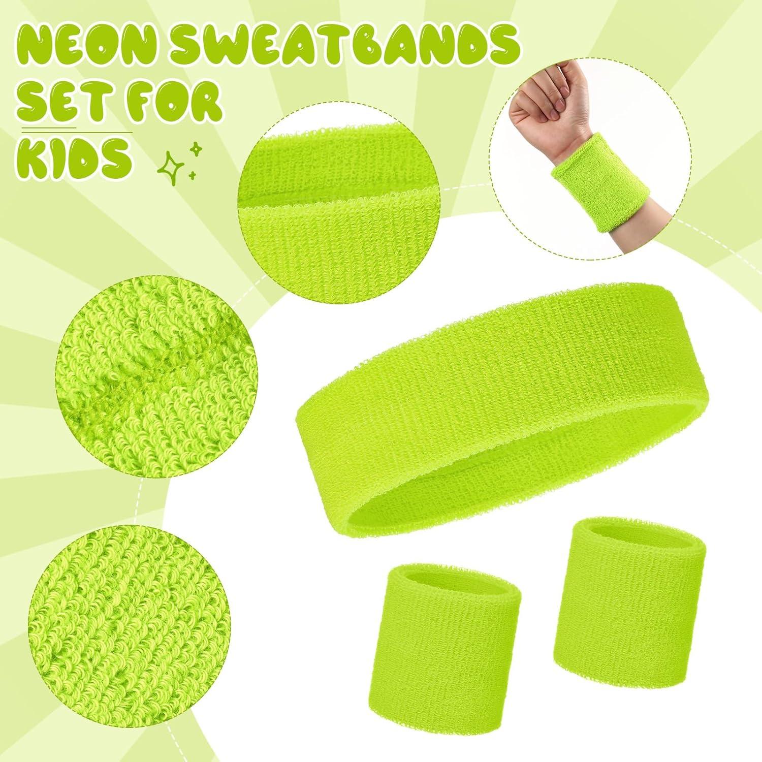 Conjunto de Muñequera y Diademas Neón Bememo para Niños