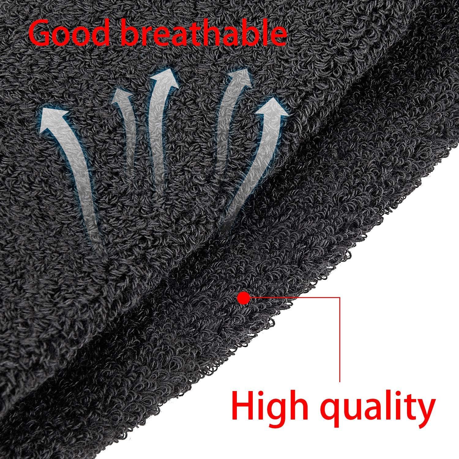 Juego de 9 Piezas de Muñequera y Cinta para la Cabeza Awpeye Negro