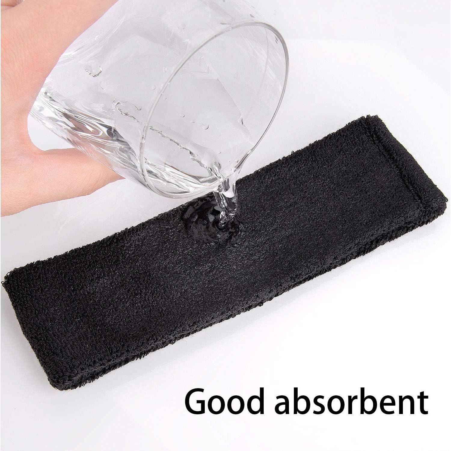 Juego de 9 Piezas de Muñequera y Cinta para la Cabeza Awpeye Negro