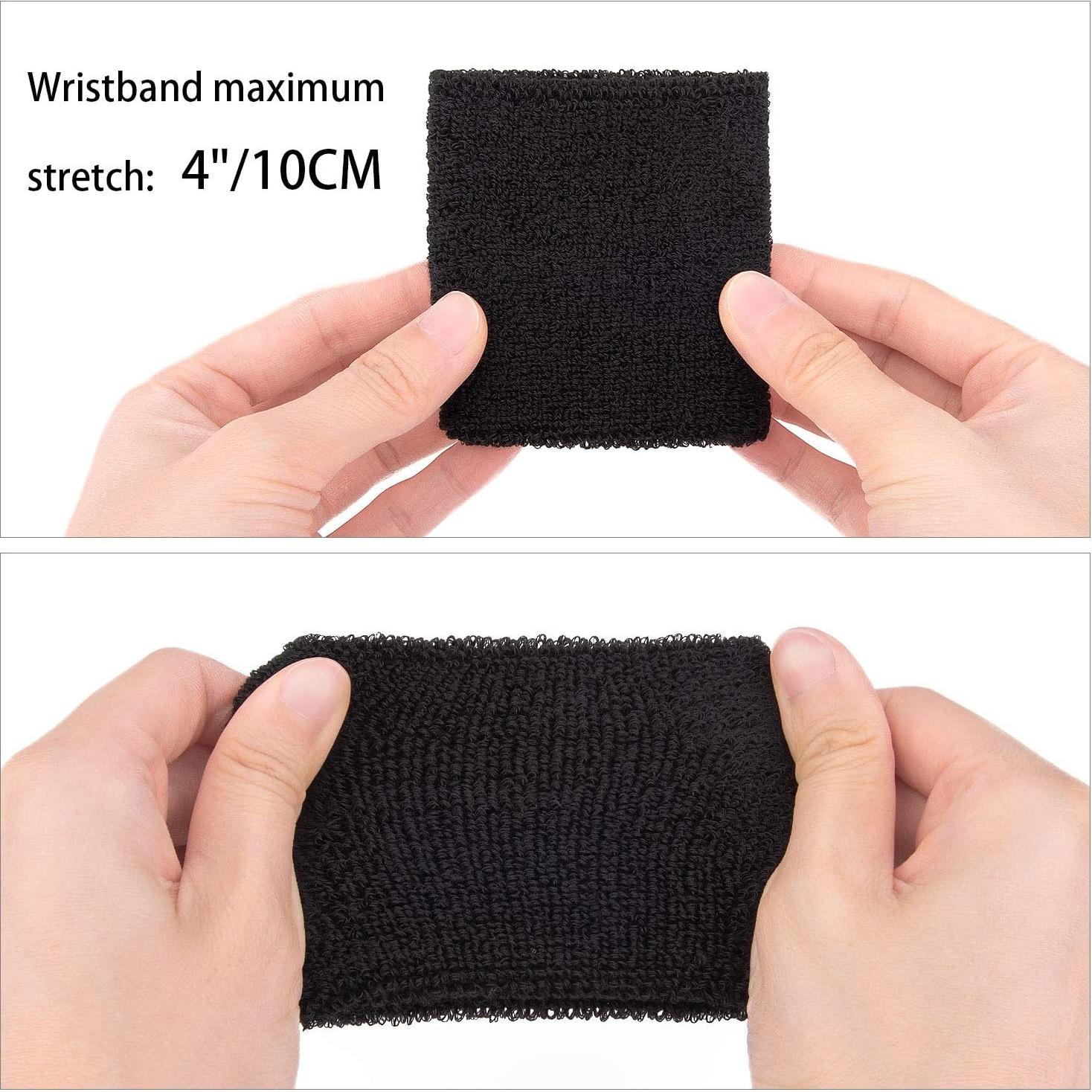 Juego de 9 Piezas de Muñequera y Cinta para la Cabeza Awpeye Negro