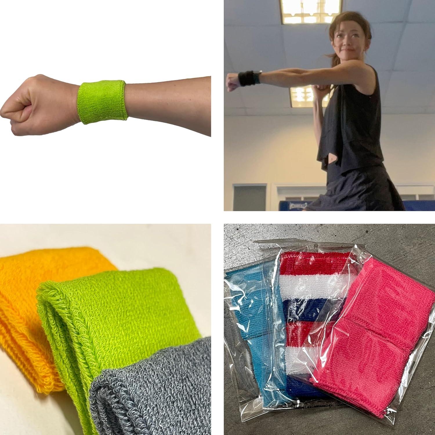 Banda de Sudor para Muñeca COUVER - Algodón Absorbente (1 par)