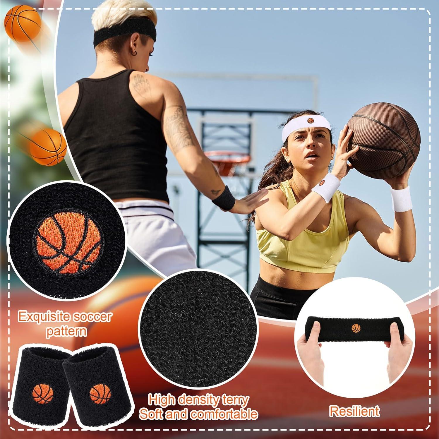 Juego de 6 Piezas Muñequera y Diadema Daifunli Baloncesto