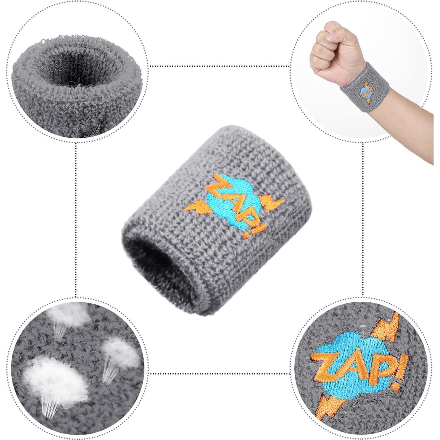 24 Pulseras Deportivas Gejoy para Niños - Coloridas y Absorbentes