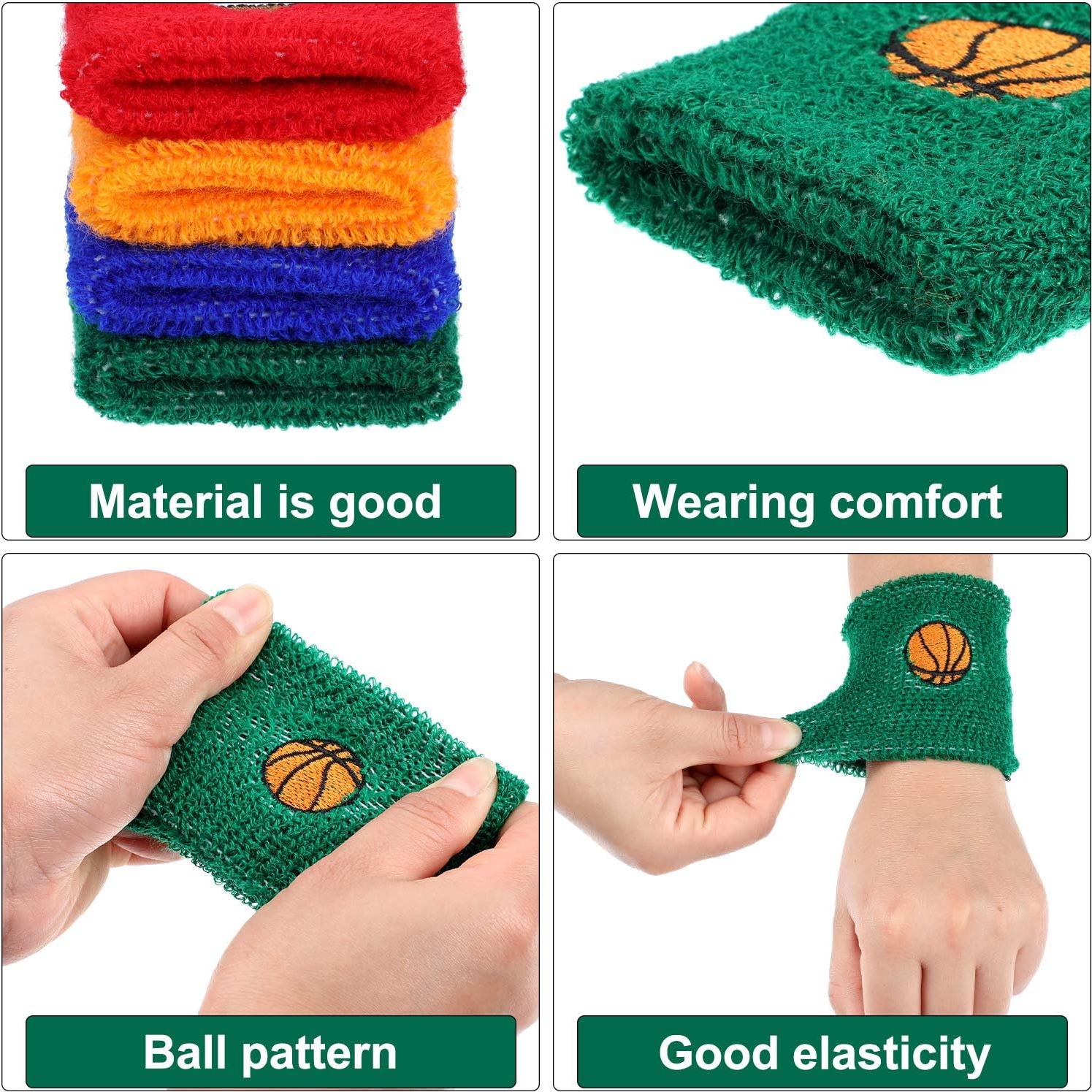 Muñequera Deportiva Gejoy 16 Piezas para Niños Fútbol Baloncesto