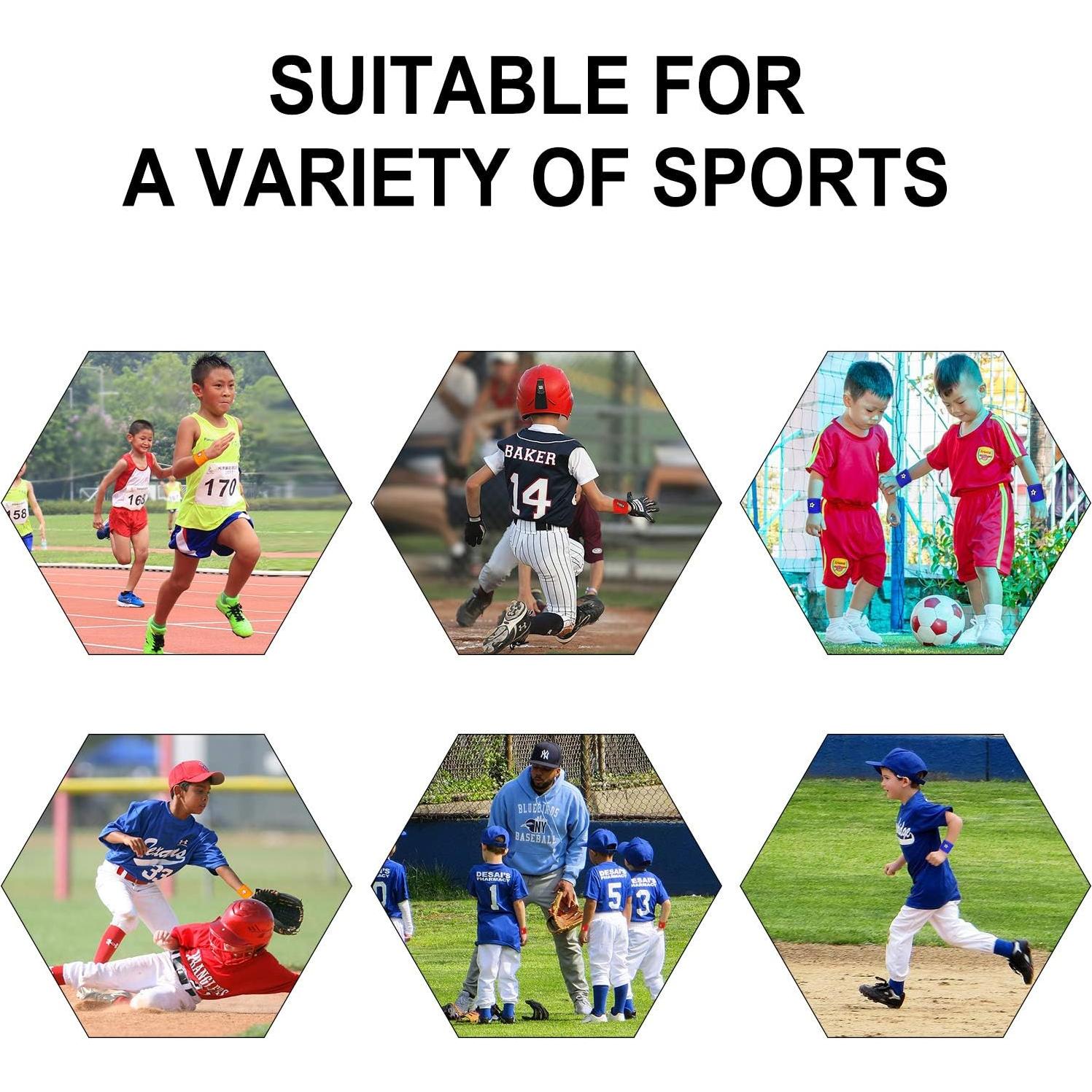 Muñequera Deportiva Gejoy 16 Piezas para Niños Fútbol Baloncesto