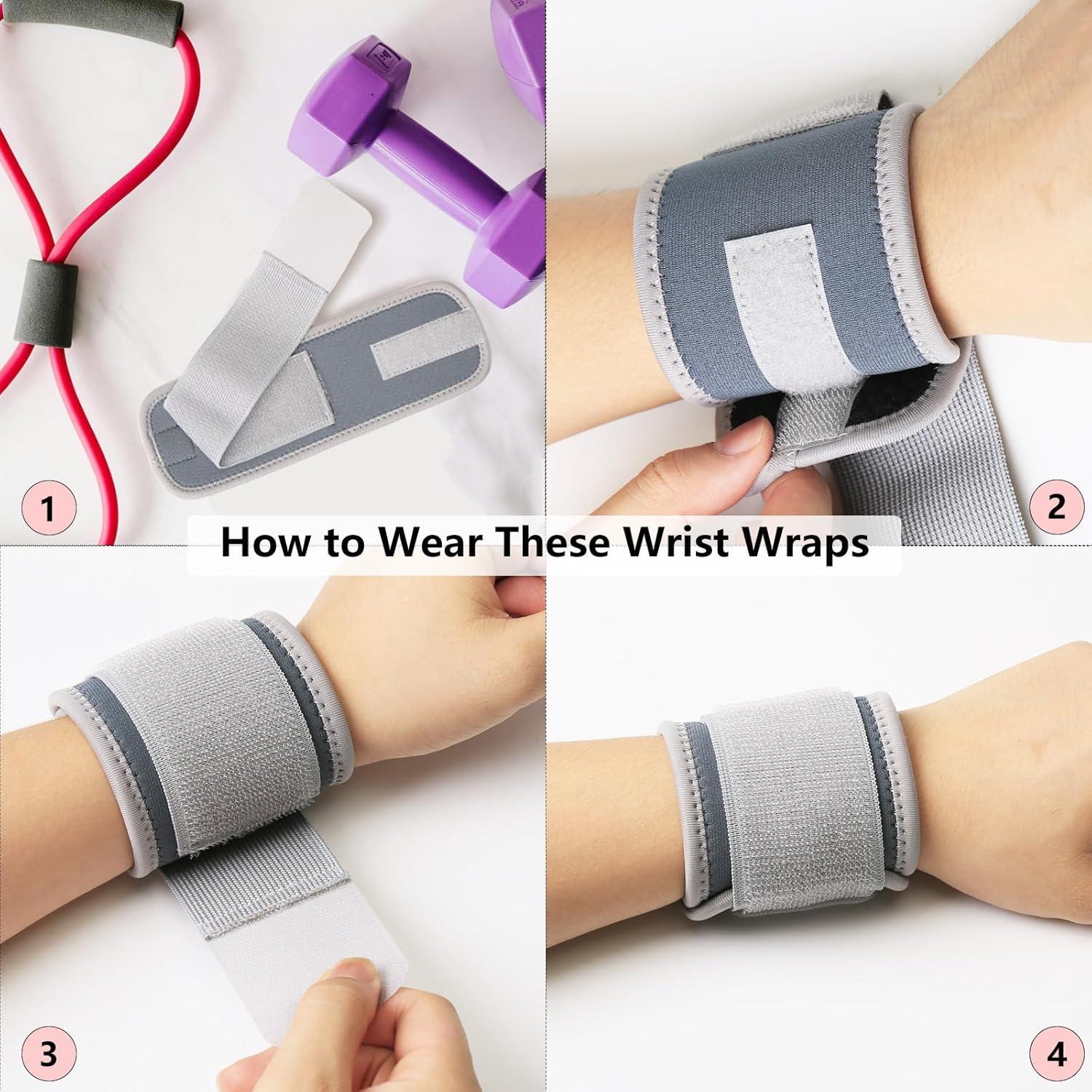 Faja de Muñeca AMYONE Gris Profundo 2 Paquetes Ajustable