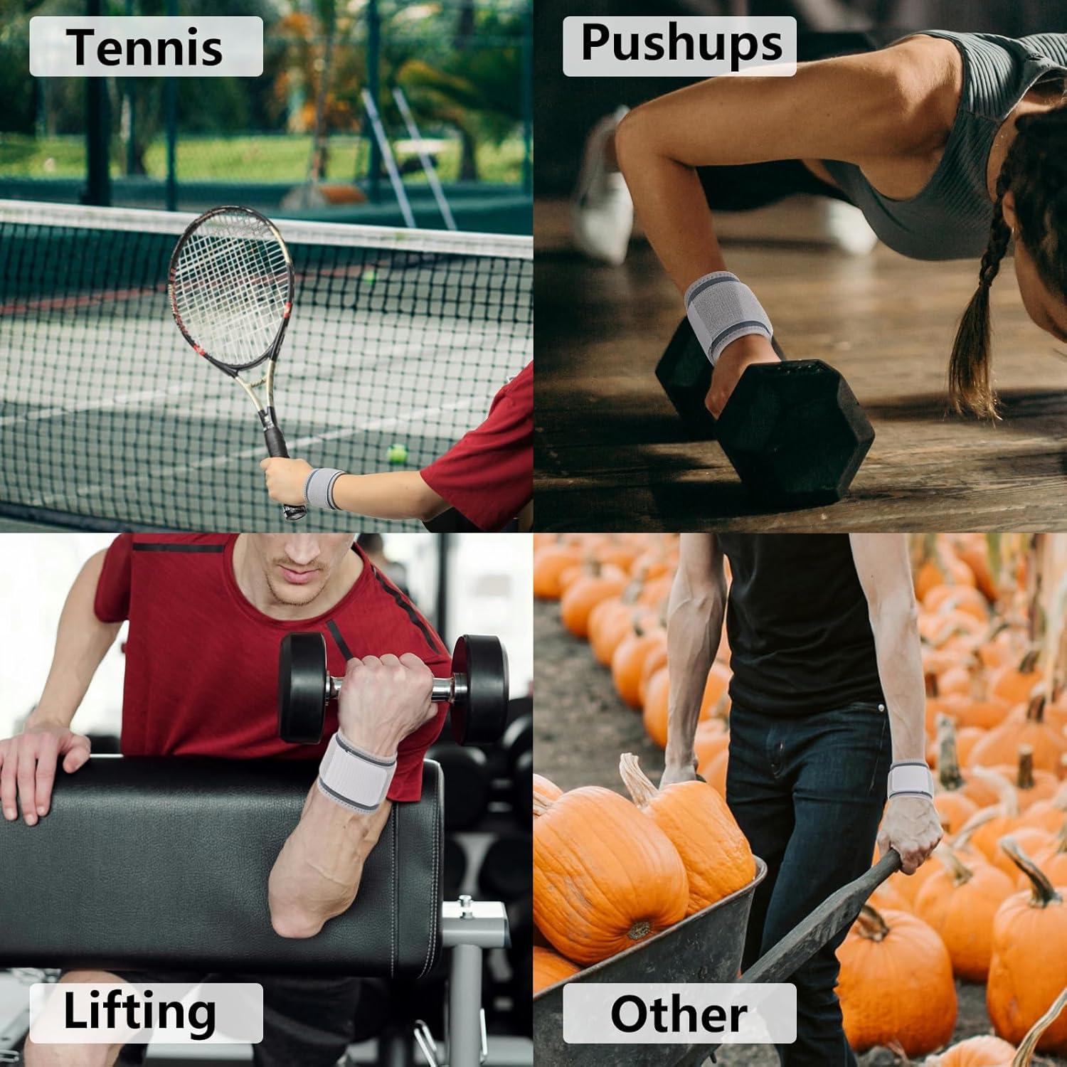 Faja de Muñeca AMYONE Gris Profundo 2 Paquetes Ajustable