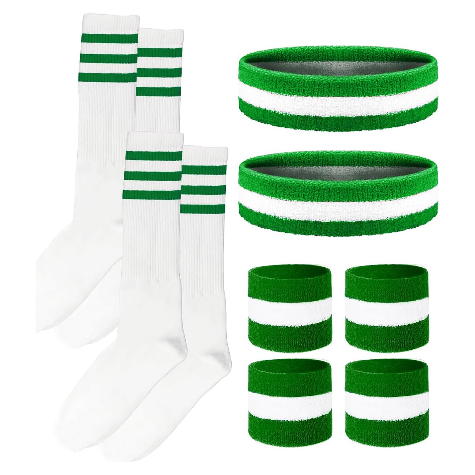 Conjunto de 10 Piezas Muñequera y Calcetines Rayas BHUCUTU